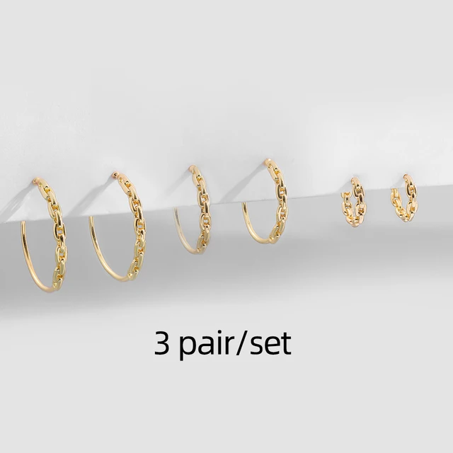 Gold Silver Color Stainless Steel Hoop Earrings for Women Small Simple Round Circle Huggies Ear Rings Steampunk Accessories 213961