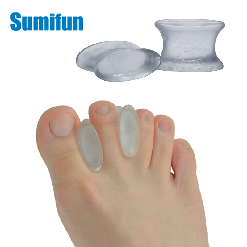 

6Pcs Silicone Gel Toe Separator Straightener Relief Hallux Valgus Pain Friction Pressure Feet Care Velvet Smooth Massager D0728