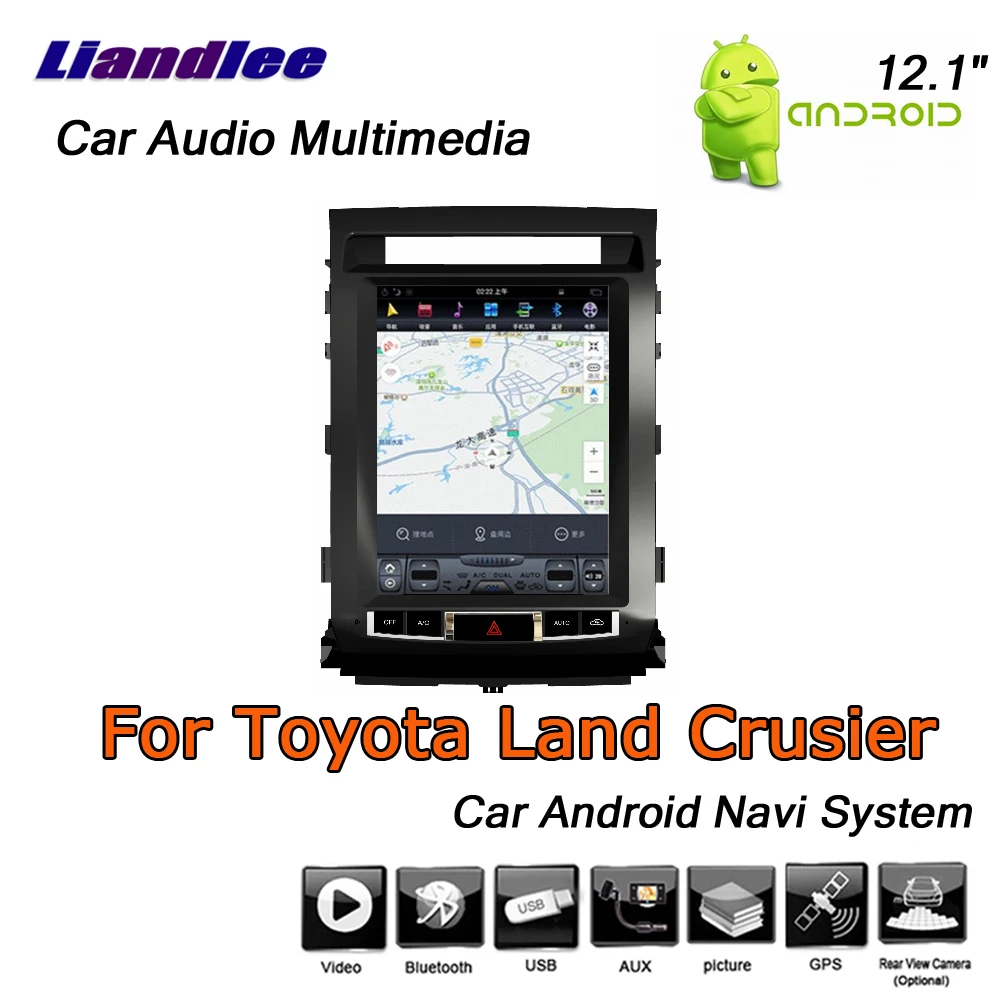 12 1 &quotАвтомобильный Android для Toyota Land Crusier LC200 2008 2015 стерео радио GPS навигационная
