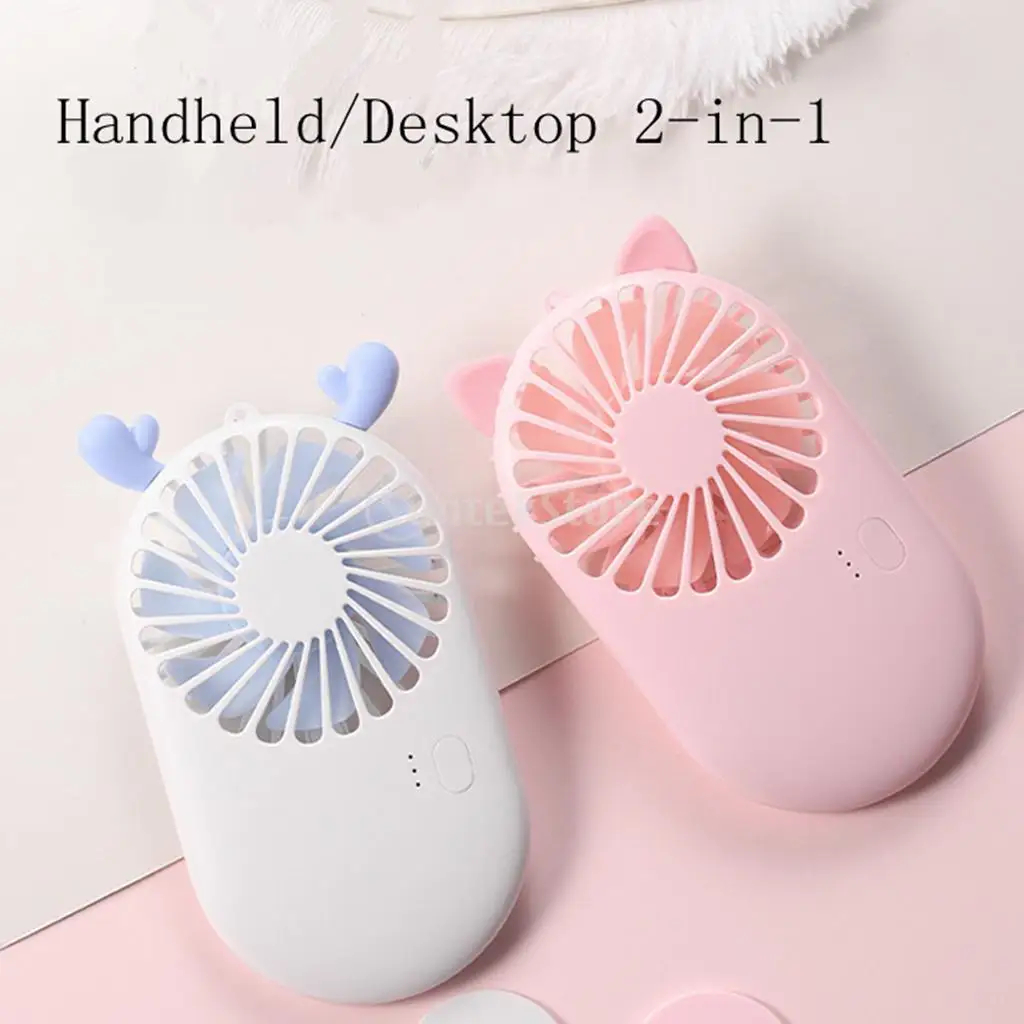 Mini Handheld Portable Air Cooler Fan 5V 2W USB Rechargeable Personal Cooling Fan for Travel Outdoor Office Room Kids Gifts
