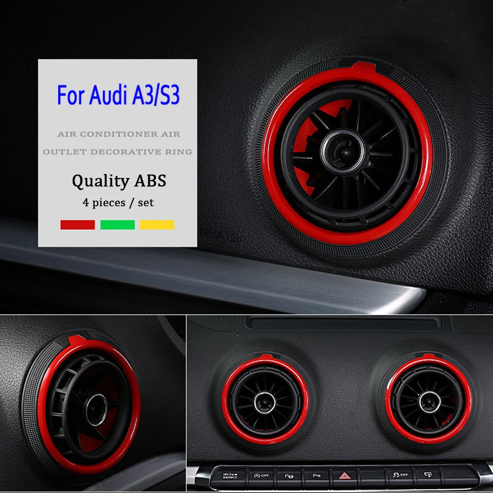 puls hjælper fuzzy Car Air Conditioning Outlet Trim Ring Cover For Audi A3 S3 8V Cabriolet  Sline Sport Styling Creative Decoration Car Accessories|Interior Mouldings|  - AliExpress