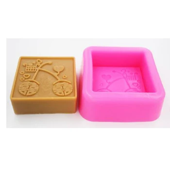 

3D Bicycle Shape Silicone Mold Fondant Chocolate Soap Moulds Candy Cake Molds Embossed Sugar Arts Flower DIY Wedding Decor