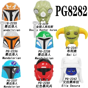 

PG8282 Building Blocks Wars Movie Zakus Bounty Hunter Ella Secure Bai Li Mandalorian Skywalker Figures For Children Toys