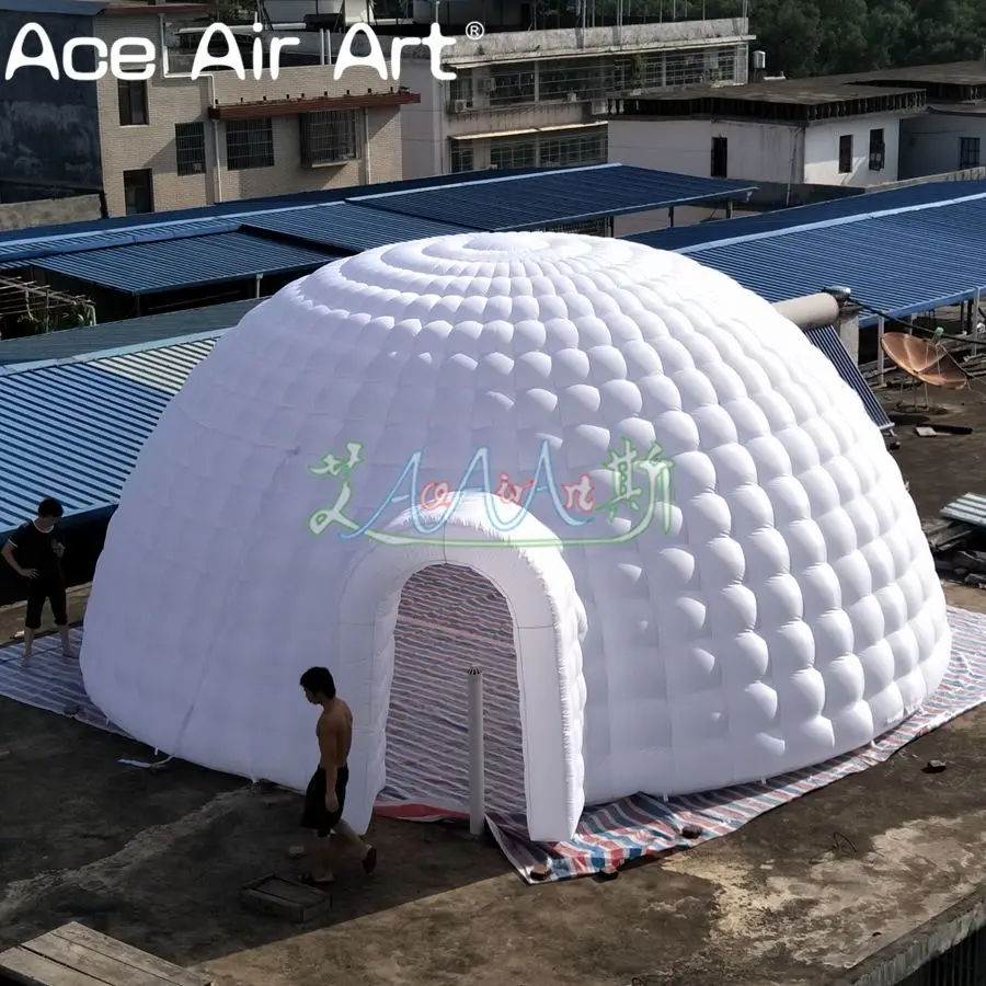 Гигантский купол igloo белый надувной шатер 8 м диаметр Юрта шар с бесплатной