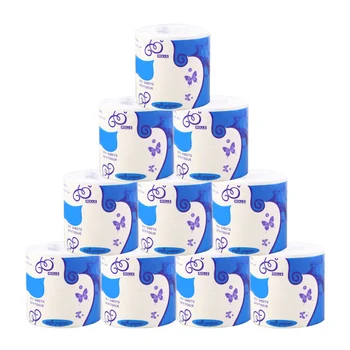 

10 Rolls Toilet Paper Bulk Rolls Bath Tissue Bathroom Soft 3 Ply Skin-Friendly Household SAL99
