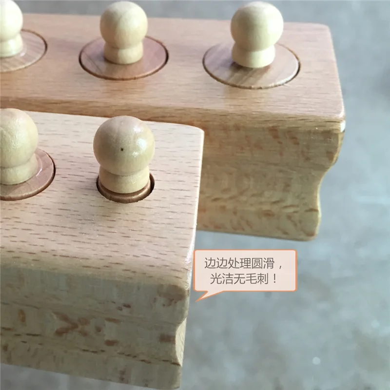 

Montessori Early Educational Teaching Aid Socket Building Blocks 1-3 Years Old Infants Children Cognitive Senses Cylinder