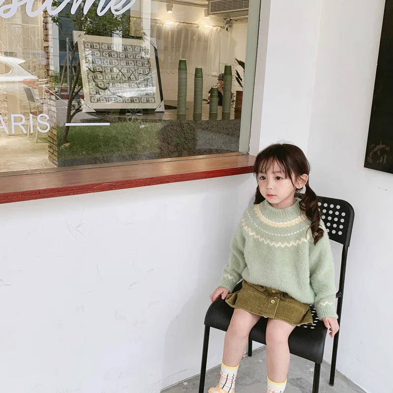 Г. Осенне-зимние вельветовые юбки для маленьких девочек детская одежда в Корейском стиле шикарная юбка трапециевидной формы для малышей
