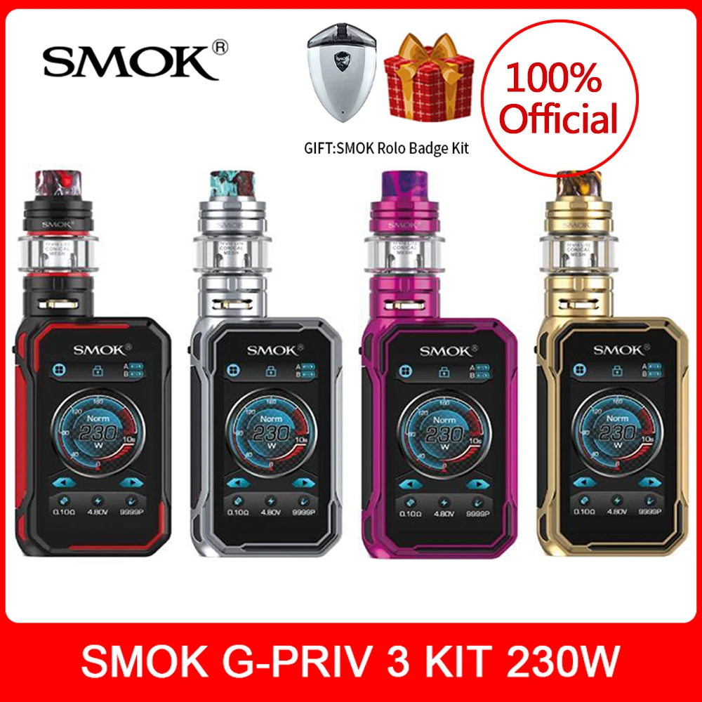 [Подарочный набор] В наличии! Испаритель SMOK G Priv 3 Kit 230W TFV16 Lite, 5 мл, двойная коническая сетчатая катушка, электронная сигарета VS Mag P3|Системы нагревания табака и электронные сигареты|   | АлиЭкспресс