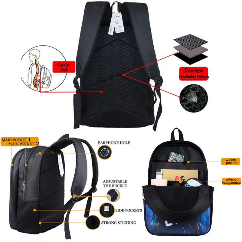 Японский Анга-рюкзак для женщин и мужчин, рюкзак Jorogumo/slug для девочек, детские школьные сумки для подростков, для мальчиков и девочек, сумка для книг