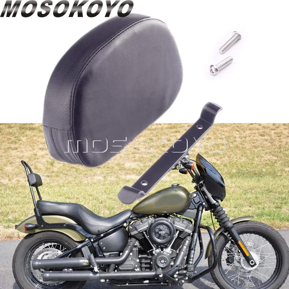 Motorcycle Passenger Backrest Sissy Bar PU Leather Universal for Bike Bicycle 