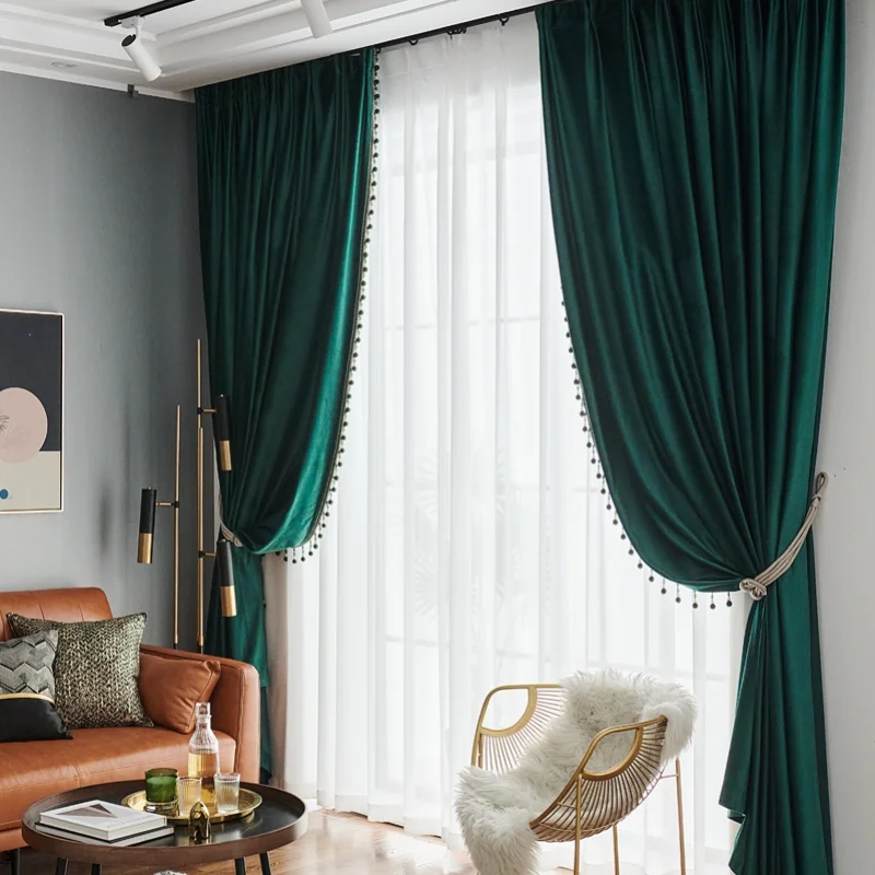 ベルベットカーテン ディープグリーン ベルベットカーテン ディープグリーン