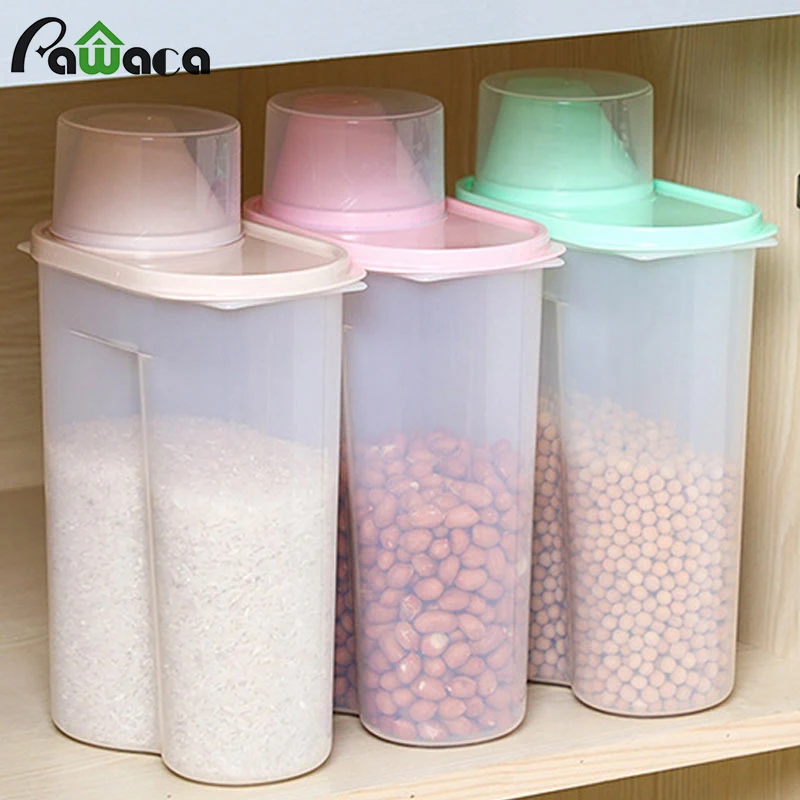 

Rice Storage Bin Measuring Cup Airtight Container Rice Storage Bin BPA Free Food Containers Airtight Pantry Cereal Containers
