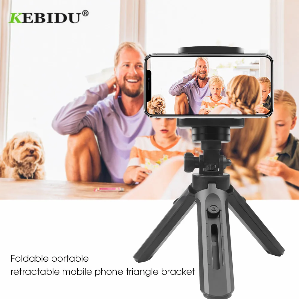 Штатив KEBIDU для телефона вращающийся монопод с зажимом смартфона мини штатив