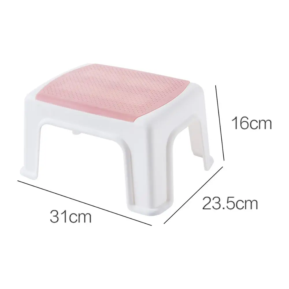 Thicken Plastic Non Slip Child Kid Fishing Seat Chair Stool Step Stools Simple Adult Square Stool Household Change Shoes Bench Tuker Light Grey