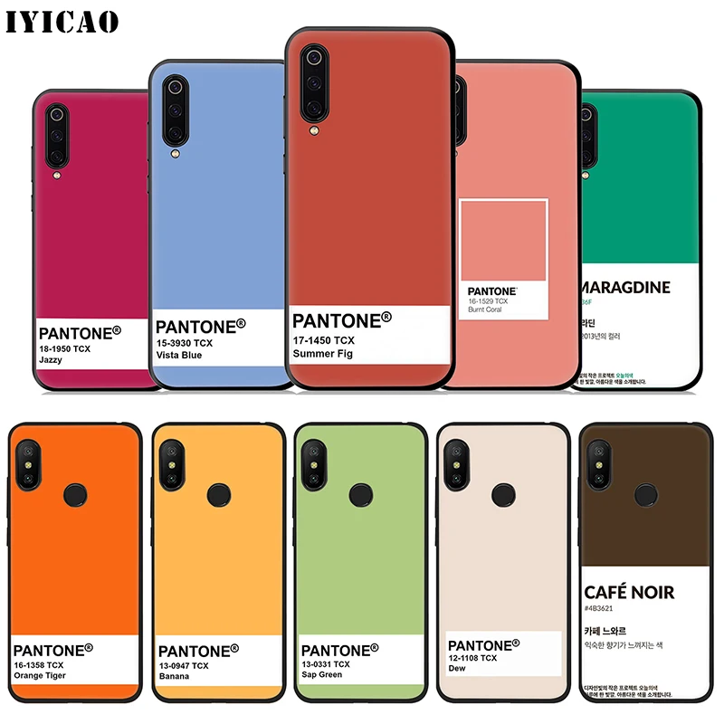 IYICAO Pantone Cute Art Soft Case for Xiaomi Mi A3 A2 A1 10 9T CC9E CC9 9 8 6 Se Lite F1 5X 6X MiA1 MiA2 MiA3 |