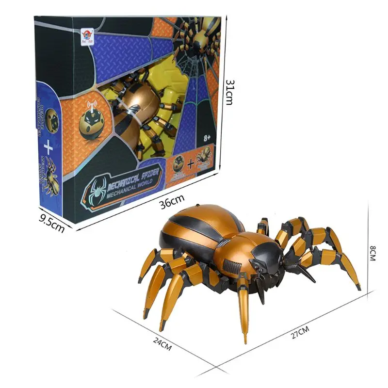 FK502A реалистичный 4CH пульт дистанционного управления механический паук крутой светодиодный свет на глаза звуковая игрушка для детей