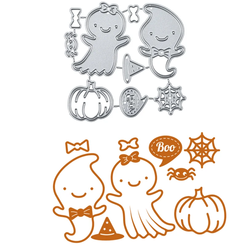 

Eastshape Halloween Dies Ghost Pumpkin Metal Cutting Dies New 2019 for Card Making Scrapbooking Embossing Stencil Craft Dies