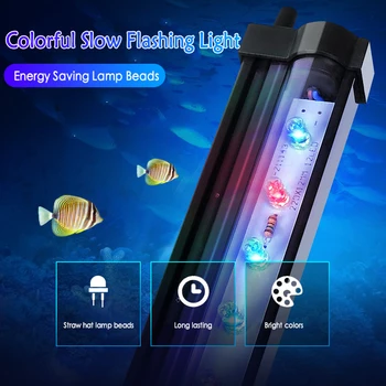 

3 Size Free Shipping RGB LED Aquarium Air Bubble Fish Tank Lights Multi-color Submersible Lamp EU US Plug