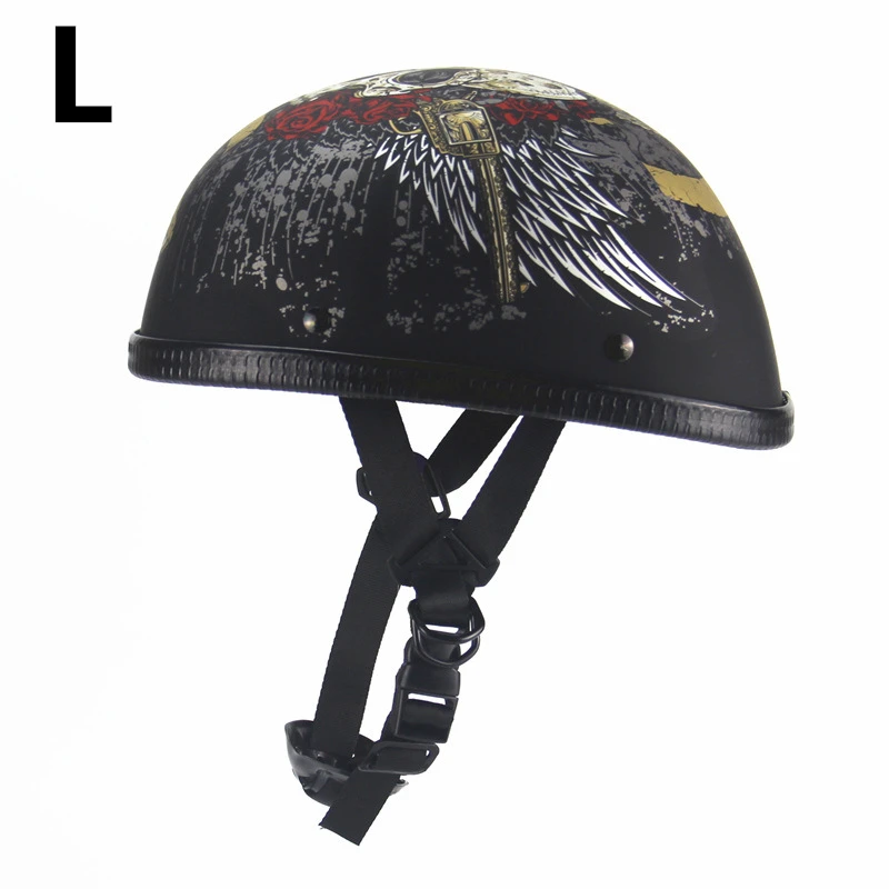 Мотоциклетный шлем Ретро японский стиль шлем для поплавок Funbike для чоппера для Zero EE Половина лица летний мотоциклетный шлем - Цвет: Sub Black L