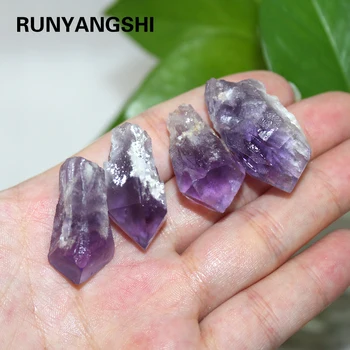

50g/bag Natural amethyst tooth gravel stone Purple crystal Power stick energy stone cures health for Garden Fishbowl Decoration