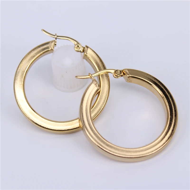 gold color43mm gold silver color Lightweight vacuum plated earrings 28mm33mm43mm58mm exaggerated fashion rock female jewelry LH773 - Окраска металла: gold color43mm