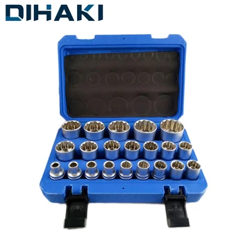 

16/19/21 pcs 1/2' Socket Convertor Adaptor Set Square Drive 12-point Impact Socket Adaptor for Car Bicycle Garage Repair Tool
