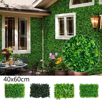 

40*60cm Artificial Green Grass Square Plastic Lawn Plant Home Wall Decoration Garden Simulation Outdoor Village