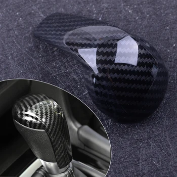 

CITALL Plastic Black Carbon Fiber Style Gear Shift Knob Cover Trim Decoration Fit for Mazda 3 Axela 2014 2015 2016 2017