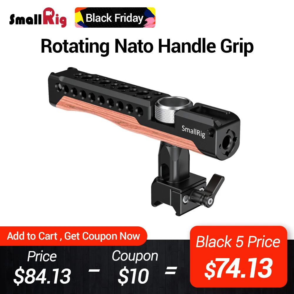 

SmallRig DSLR Camera Quick Release Rotating Nato Handle For Side Handle & Top Handle for SmallRig BMPCC 4K / 6K Cage 2203 2362