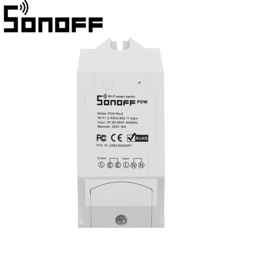 

Sonoff POW R2 Wireless WiFi Switch ON/Off 16A With Real Time Power Consumption Measurement