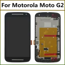 Протестирован для Moto G2 ЖК-дисплей с кодирующий преобразователь сенсорного экрана в сборе с рамкой для Motorola Moto G2 XT1063 XT1064 XT1068