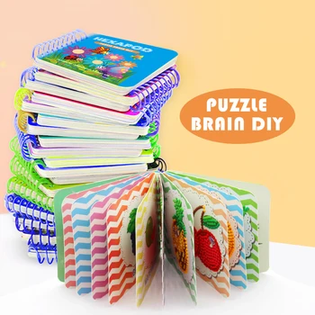 

DIY Cartoon Diamond Kids Puzzle Child Graffiti Puzzle Toys Gift Handmade Children Early Learning Card Diamond Sticker Toys Sets