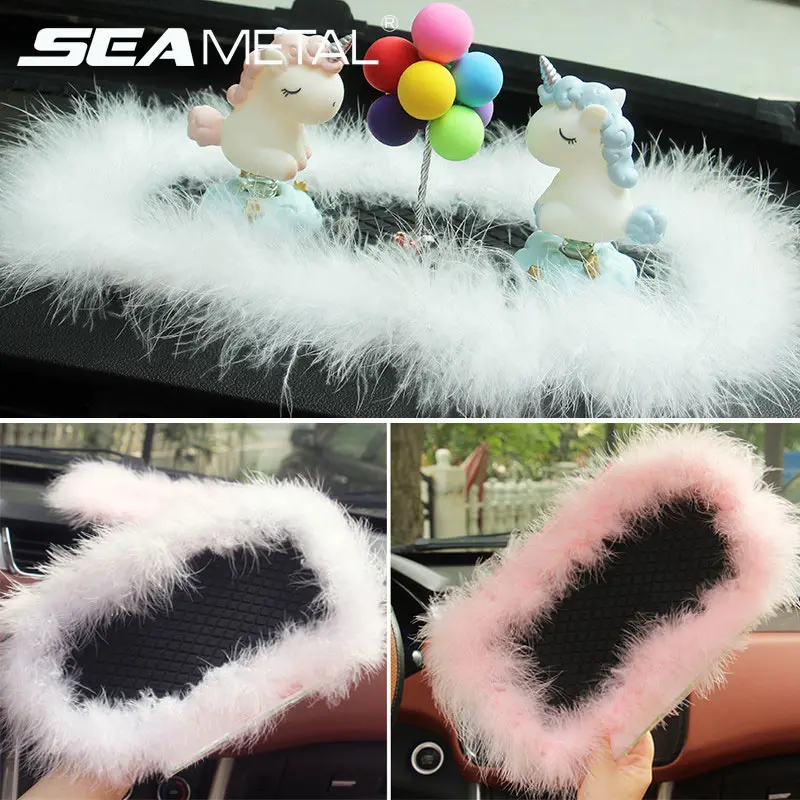 

1PC Car Anti Slip Mat Dashboard Sticky Pad Non Slip Mat Silicone Feather Holder Sticky Carpet For GPS Cell Phones Car Interior