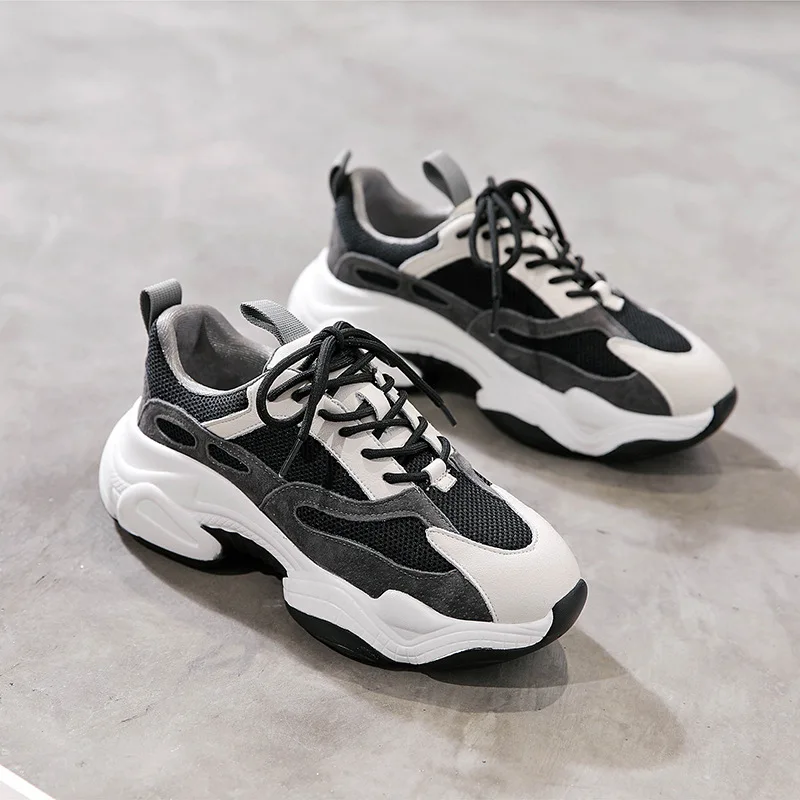 

Shoes Girl Occidental Lightweight and Thick Bottom Ribbon Sports Shoes Safety Shoes Shoe Work Women Breathable leisure