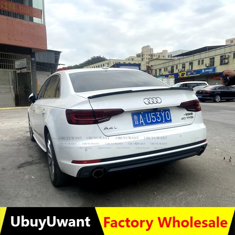 UBUYUWANT для Audi A4 B9 2017 2018 2019 ABS Неокрашенный внешний задний спойлер украшение