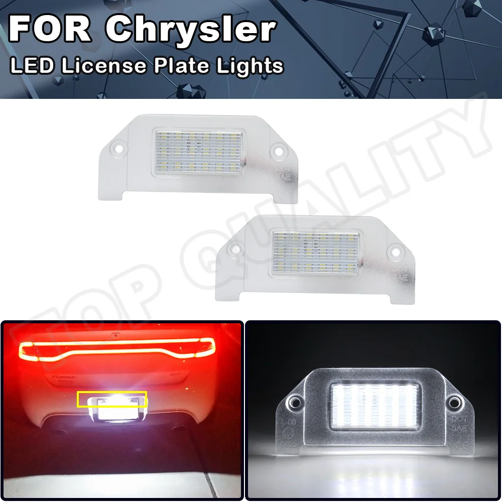 

For Chrysler 300 2005-2014 Sebring 2007 2008 2009 2010 6000k White LED License Number Plate Lamp Light Car Tail Lighting Source