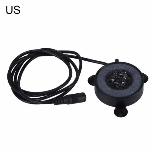 Black US Plug Подводный красочный 6LED светильник для аквариума с воздушными пузырьками погружной светильник для аквариума - Цвет: Black US Plug