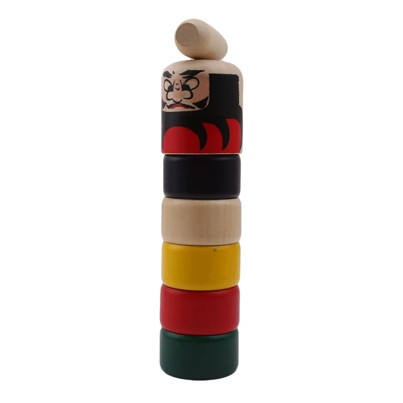 Детские кубики для раннего возраста, деревянные игрушки Daruma Otoshi, японская народная игра для рукоделия, лучший подарок на день рождения и Рождество для детей