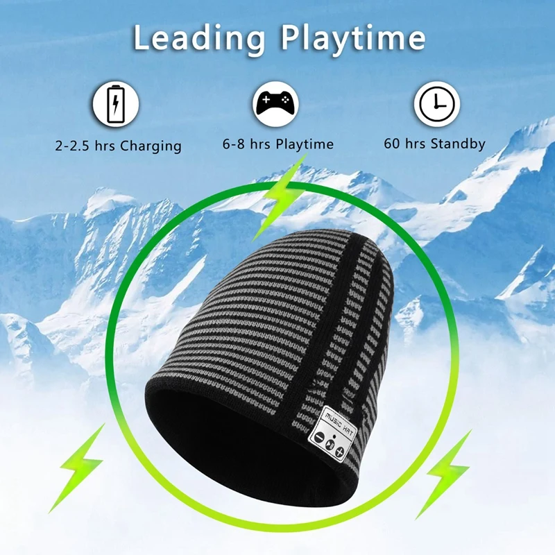 Bluetooth4 2 Misic Hat Wireless Bluetooth Headset Hat Knitted Cap Headphone Warm Winter Hats Music Earphone Best Gift