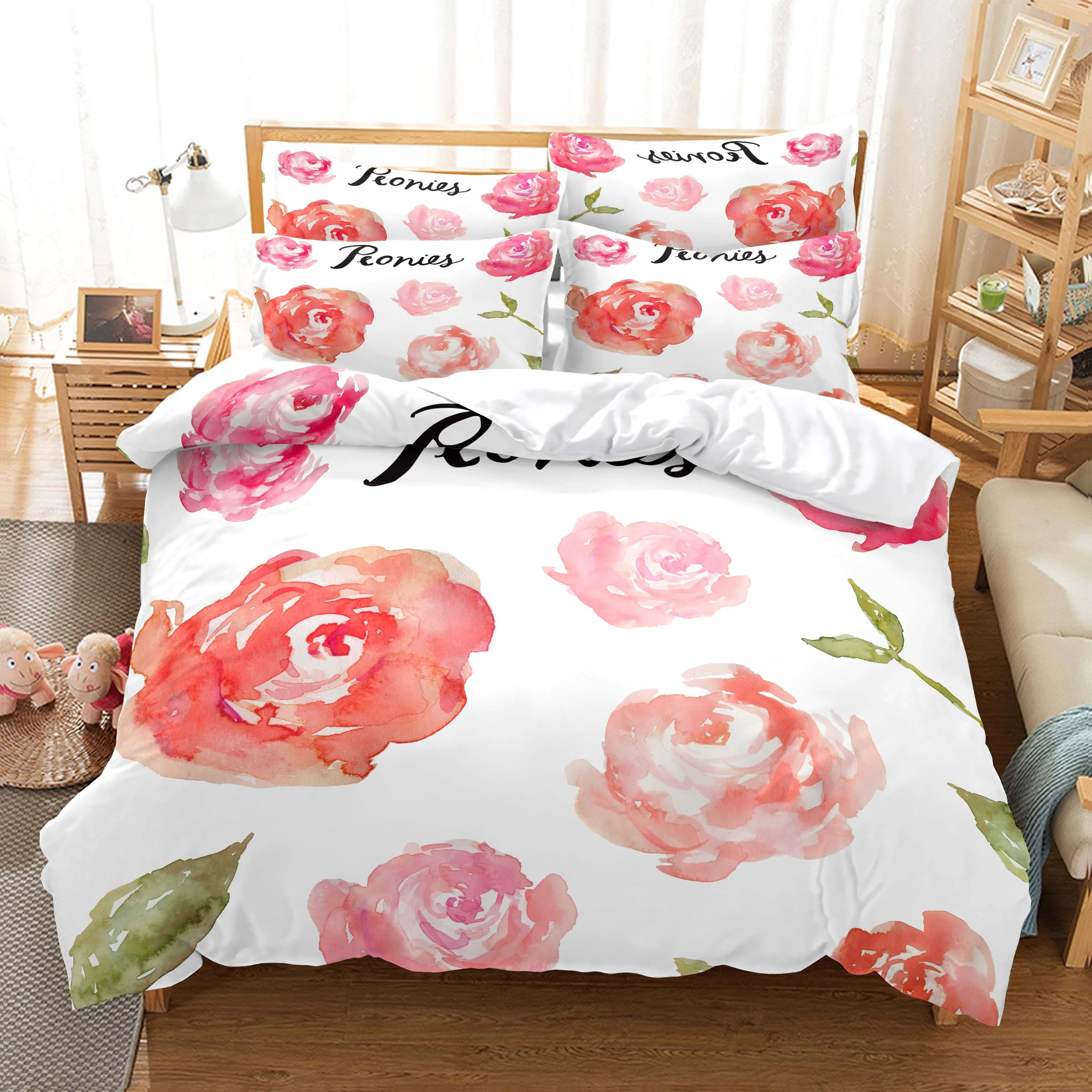 Flower Bedding Set For Bedroom Soft Bedspreads For Bed Home