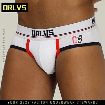 

ORLVS Man Unerpants Cueca Men's Breathable Brief U Pouch Male Panties OR188