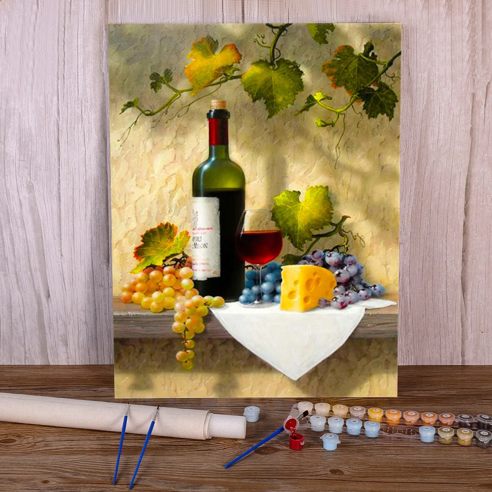 Fruit Kitchen Painting By Numbers Kit Acrylic Paints 40*50 Canvas