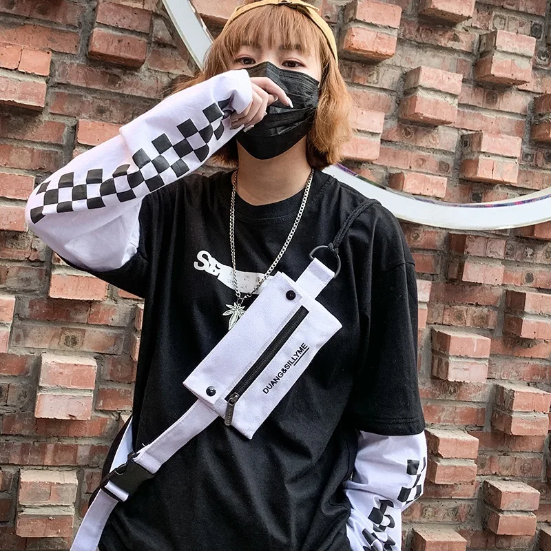 

INS Japanese-style Harajuku Popular Brand Wallet Men's Street Hip Hop Disco Dancing Bag Mini Chest Bag Women's Shoulder Bag Mobi