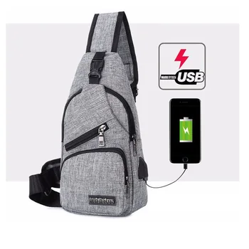 

Bolso hombre Tassen man bag shoulder Oxford Chest bags zipper single shoulder Small square bag 2019 Summer Messenger men leather