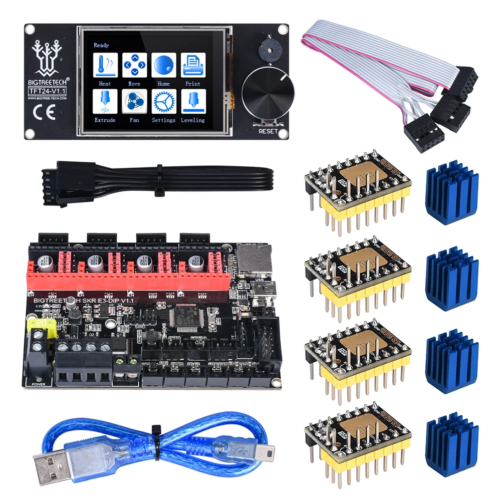 

BIQU BIGTREETECH SKR E3 DIP V1.1 32 Bit Control Board With TFT24 TMC2208 UART TMC2130 SPI Driver For Ender 3/5 Pro