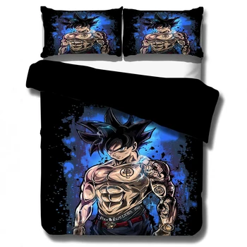 

3D Dragon Ball Z Bedding Set Duvet Cover Pillowcases Anime Dragon Ball Comforter Bedding Sets Bedclothes Bed Linen (NO Sheet)