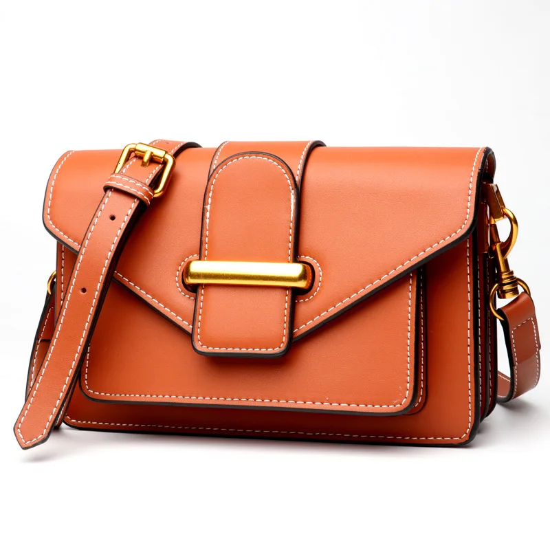 

Women Shoulder Crossbody Bag 2022 Genuine Leather Flap Small Messenger Bags for Ladies Luxury Women Handbag 2021