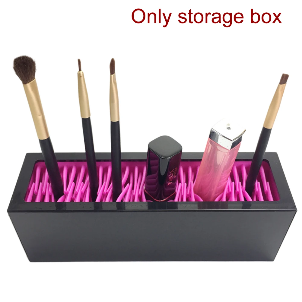 Makeup Organizer Stands Practical Silicone Holder Brush Lipstick Portable Insert Travel Storage Drawer Cosmetic Case Display
