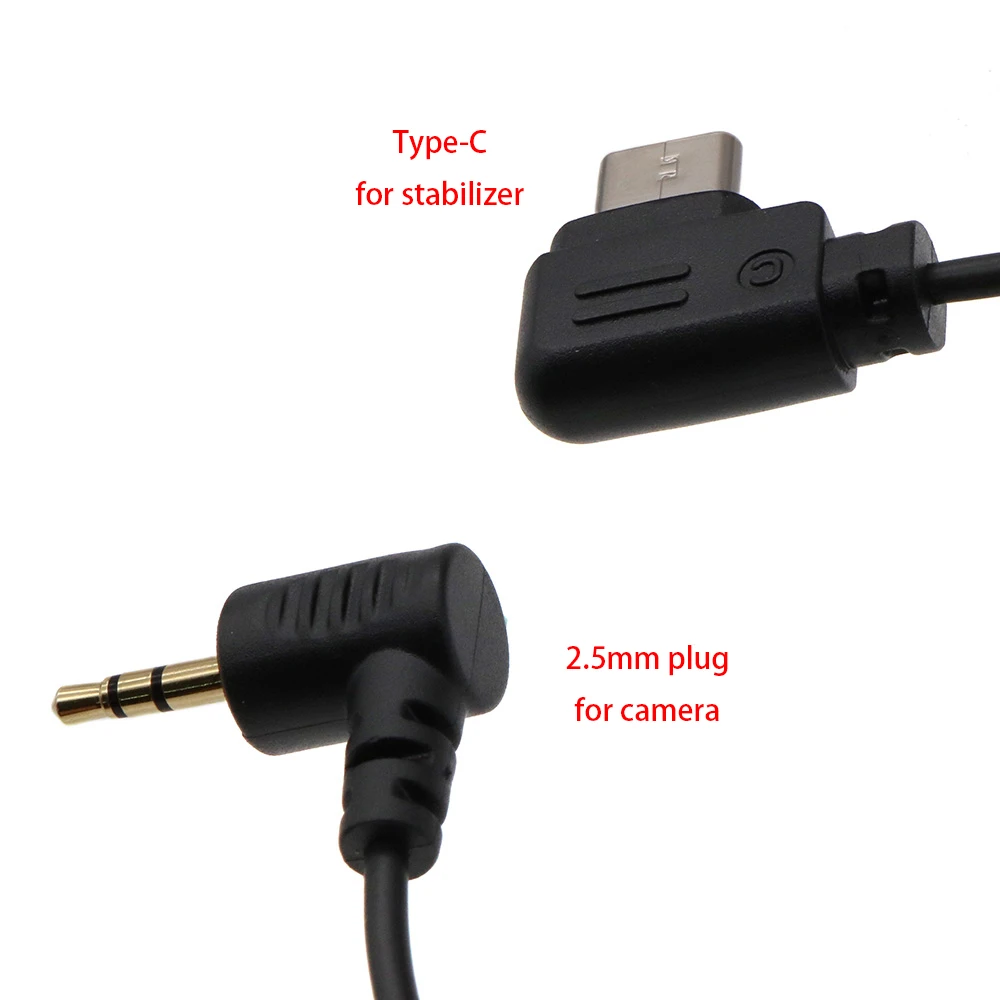 For DJI Ronin SC to Fujifilm / Canon / Pentax cameras (with 2.5mm port) etc., 25cm Control Cable (RSS-F) Type-C to 2.5mm port Type C Control Cable
