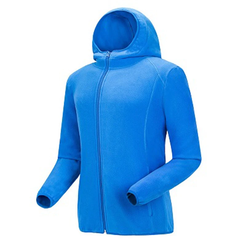 Мужская и женская зимняя Флисовая теплая куртка с капюшоном для активного